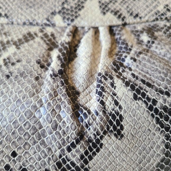 snake print pleated clutch purse - Picture 3 of 6
